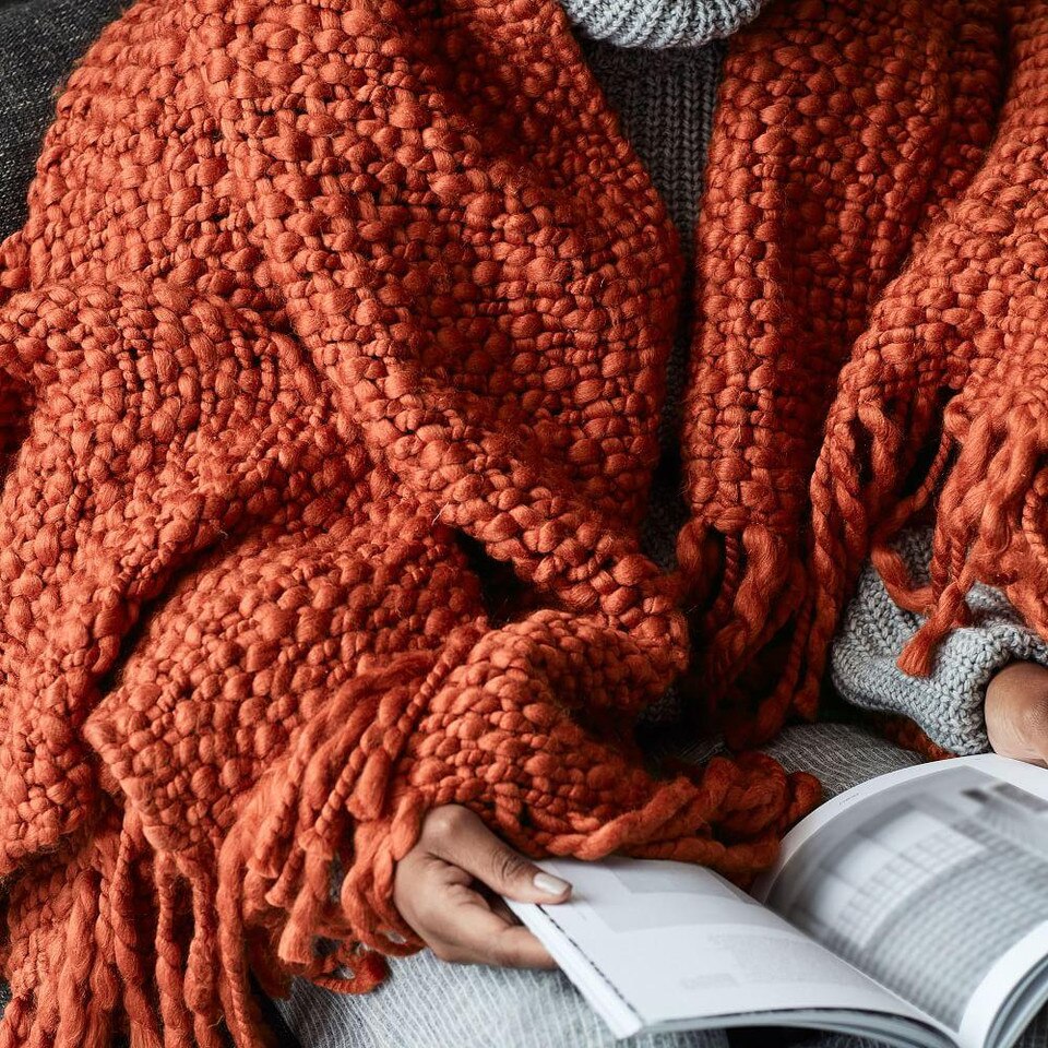 Solid Basketweave Throw west elm Australia